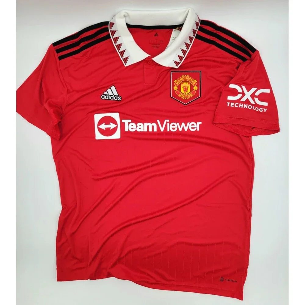Adidas Manchester United 2022/23 Home Jersey Soccer Red H13881 Men's L NWT